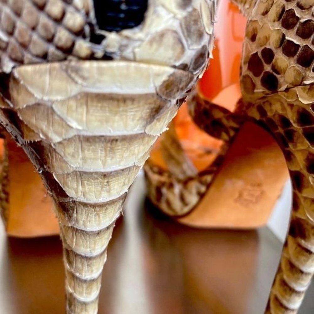 Alexandre Birman Platform Pump Python Cage Gladia… - image 7
